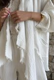 Rustic Nature Bubble Cotton Waterfall Jacket White 